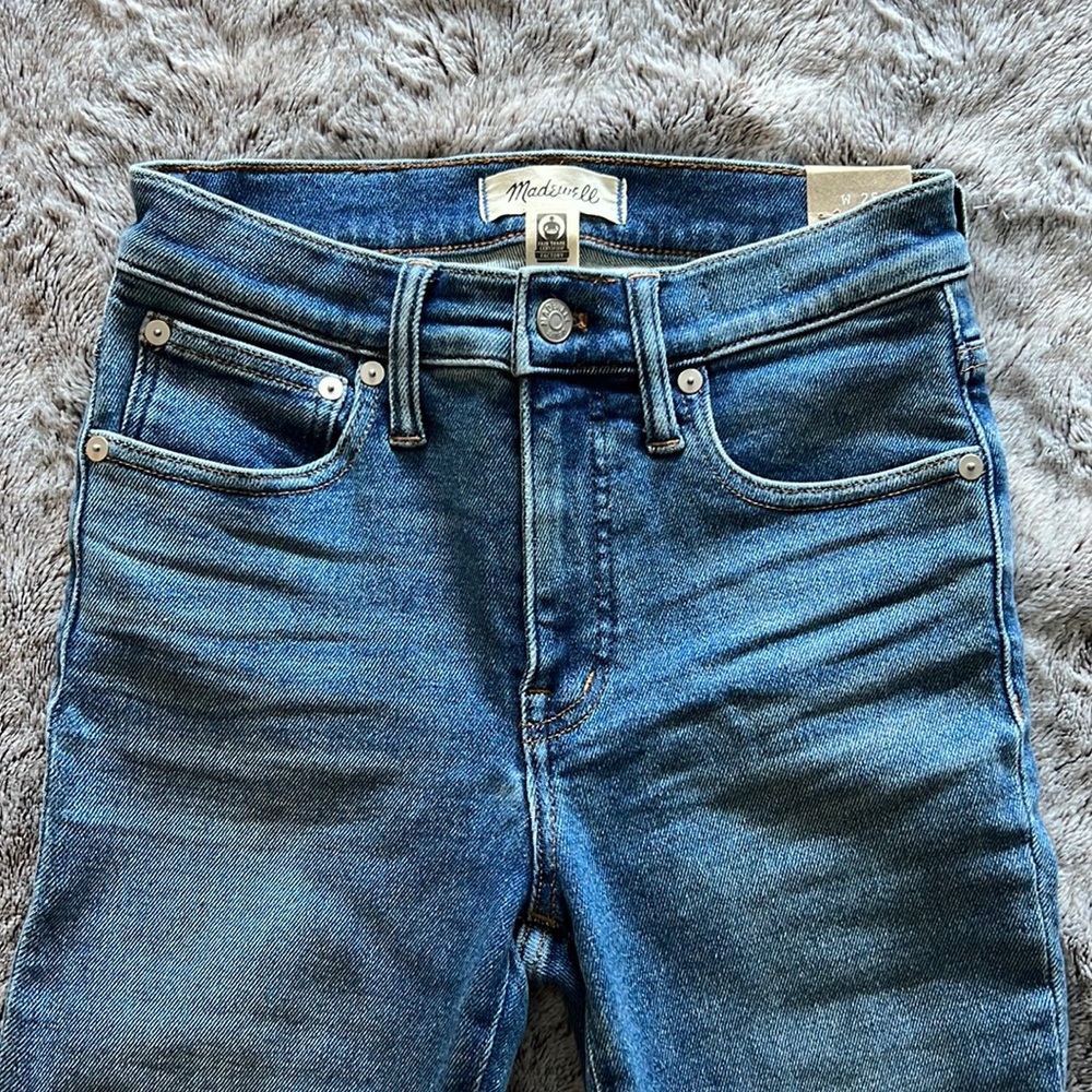 nwt madewell cali demi-boot jeans, size 25